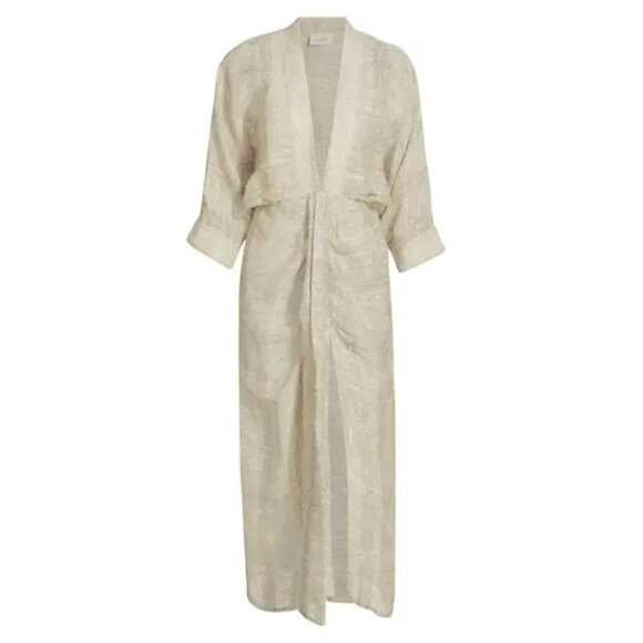 Piece of White | Audrey Raw Silk Dress in Biscotti Beige NWOT - Picture 4 of 8